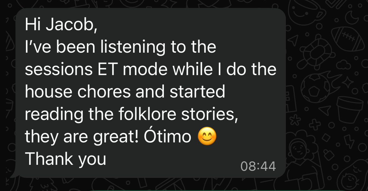 ET mode while doing chores